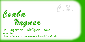 csaba wagner business card